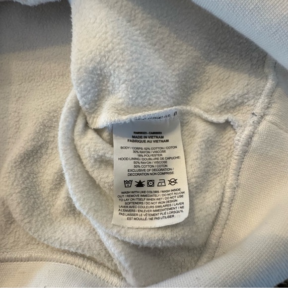 Nike men’s White Long Sleeve Hoodie Black/Gold Logo on front XL - Picture 6 of 12